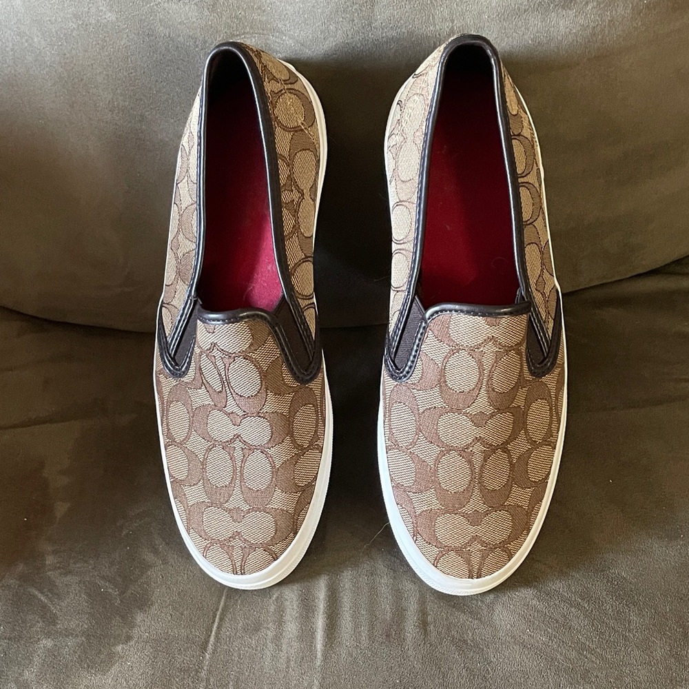 Coach Brown Slip-On Loafers